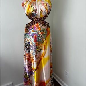 Dave & Johnny Multicolor Abstract Dress